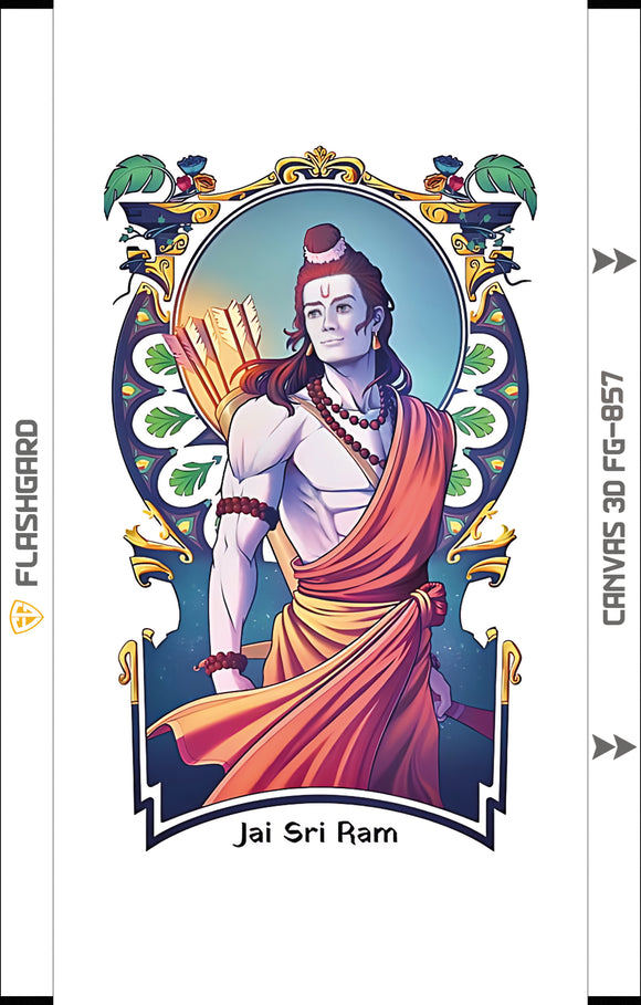 Flashgard 3D Sheet for Mobile Back Jai Sri ram art FG-857