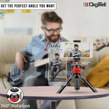 Digitek DTR-200MT 18CM Flexible & Portable Mini Tripod with Smartphone Holder & 360