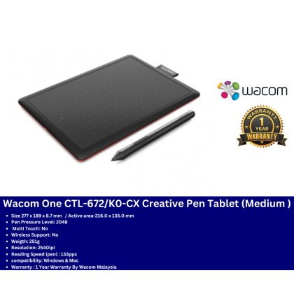 One by Wacom Medium  CTL-672/K0-CX