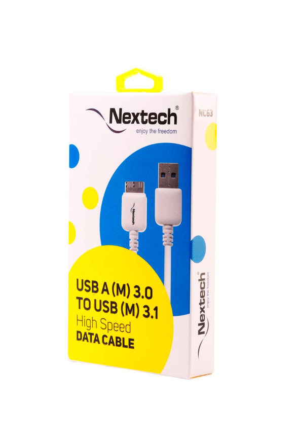 Nextech NC63 USB 3.1 (M) to USB 3.0(M) High Speed HDD Data Cable Shielded 1.2M