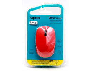 Rapoo M100 Silent Multi-Mode Wireless Mouse Red  MULTY MODE