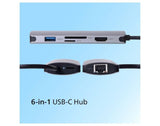 Philips Type C HUB Dock 6 In 1 (USB | HDMI | SD | TFT | TYPE C | LAN ) DLK5526CG