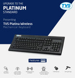TVS Platina Wireless Mechanical Keyboard | 2.4GHz Wireless | AAA Battery Powered