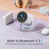 Portronics Beem 440 Smart LED Projector with 720p HD Resolution, Rotatable Design, Built-in Streaming White    BROOT COMPUSOFT LLP