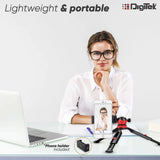 Digitek DTR-200MT 18CM Flexible & Portable Mini Tripod with Smartphone Holder & 360