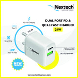 Nextech QC PD Travel Charger 24W NTQ28   BROOT COMPUSOFT LLP