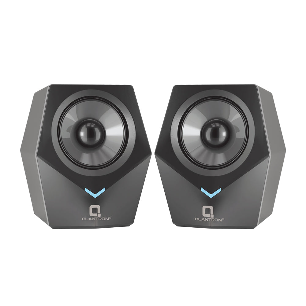 Quantron Twins QWS-1203 Wired Speaker 6W Output 3.5mm Audio Jack ...