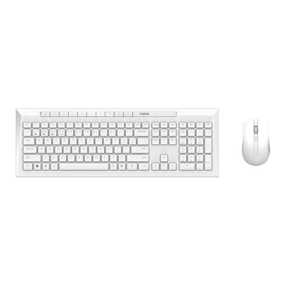 Rapoo Wireless Bluetooth Keyboard And Mouse Combo 8210M White BROOT COMPUSOFT LLP JAIPUR