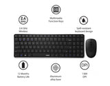Rapoo Wireless Bluetooth Keyboard Mouse Combo  (9300M) BLACK