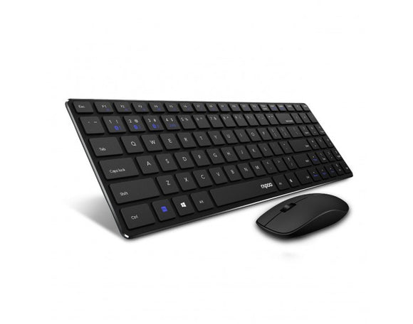 Rapoo Wireless Bluetooth Keyboard Mouse Combo  (9300M) BLACK