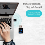 Ranz 2-in-1 USB WiFi Adapter 5G + Bluetooth 5.0 – 600 Mbps Dual Band Wireless Adapter for PC and Laptop  BROOT COMPUSOFT LLP 