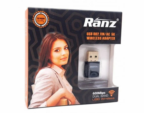 Ranz USB Wifi Adapter 5G Support 600Mbps BROOT COMPUSOFT LLP 