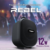 Tempt Rebel 12W Bluetooth Speaker Black  BROOT COMPUSOFT LLP 
