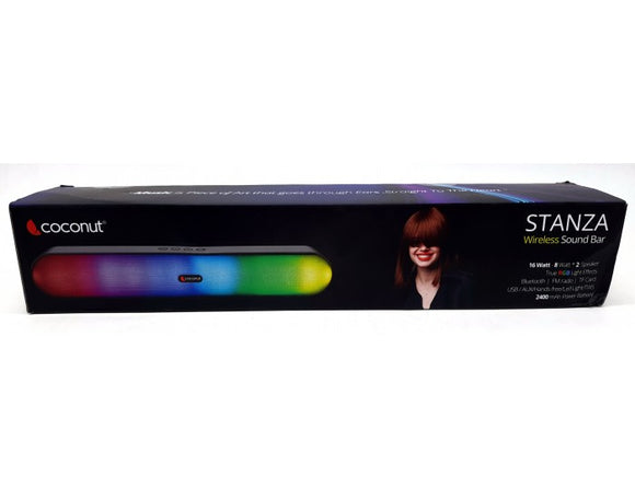 Coconut Bluetooth Speaker SOUND BAR STANZA 16W RGB