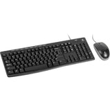 Logitech Wired Keyboard Mouse Combo MK200 Media Black
