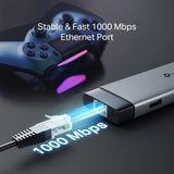TP-Link UH9120C USB Type-C 9-in-1 Hub 4K HDMI 100W PD Charging Gigabit Ethernet SD/microSD USB 3.0 Ports