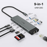 TP-Link UH9120C USB Type-C 9-in-1 Hub 4K HDMI 100W PD Charging Gigabit Ethernet SD/microSD USB 3.0 Ports