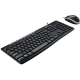 Logitech Wired Keyboard Mouse Combo MK200 Media Black