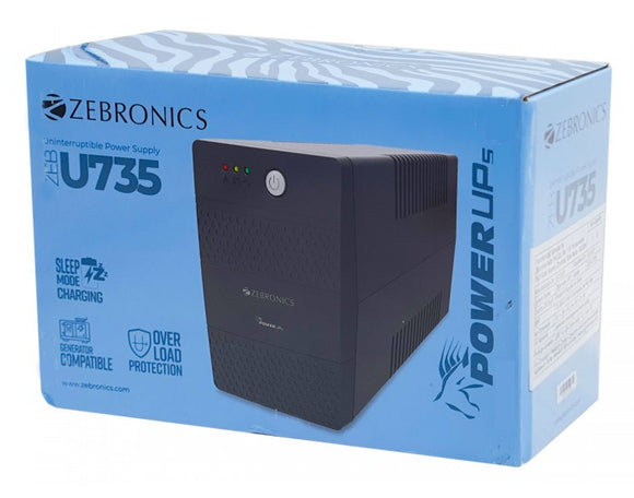 Zebronics UPS 600VA ZEB U735 2+1 BROOT COMPUSOFT LLP JAIPUR 