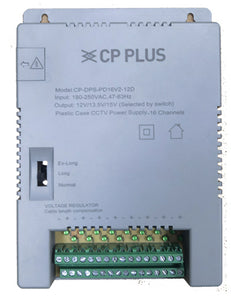 CPPLUS CCTV POWER SUPPLY 16CH PLASTIC (TRIPLE OUTPUT) 12V/20A ECO CP-DPS-PD16V2-12D