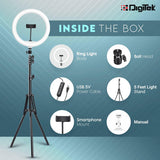 Digitek DRL-14C Professional 31cm Dual Temperature LED Ring Light with Tripod Stand for YouTube, Photo-Shoot, Video Shoot, Live Stream, Makeup, Vlogging & More