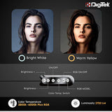 Digitek (DRL-15C RGB) LED RGB Ring Light with Stand for YouTube, Photo-Shoot, Video Shoot, Live Stream, Makeup & More, Compatible with iPhone/Android Phones & Camera