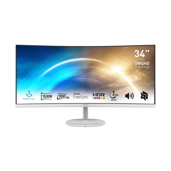 MSI PRO MP341CQW  34-Inch FHD Monitor - 3440 x 1440 Professional Curved LED Monitor