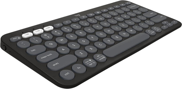 Logitech Pebble Keys 2 K380s, Multi-Device Bluetooth Wireless Keyboard Tonal Graphite