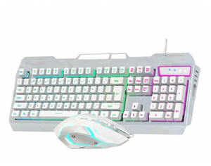 COCONUT GAMING KEYBOARD MOUSE COMBO USB GM33 COLA WHITE