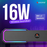 Coconut Bluetooth Speaker Sound Bar CARMEN 16W RGB