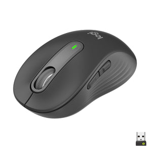 Logitech Signature M650 Wireless Mouse - for Small to Medium Sized Hands Customisable Side Buttons, Bluetooth - Black