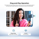 Digitek DWM 123 2-in-1 Wireless Microphone System with Charging Case & Magnetic Collar Clip, Type-C Receiver for iPhone