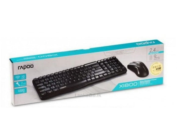Rapoo X1800PRO Wireless Keyboard and Mouse Combo Black 