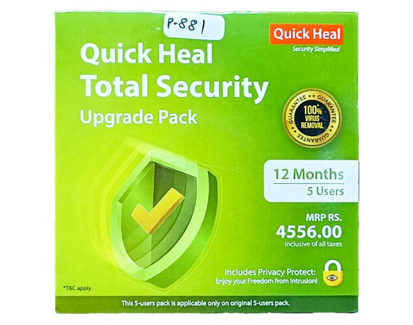 Quick Heal Total Security Renewal TR5UP 5 USER 1 YEAR QHTSRTR5UP BROOT COMPUSOFT LLP JAIPUR