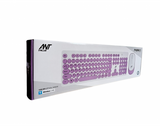 ANT VALUE KEYBOARD MOUSE COMBO WIRELESS   (FKBRI05) PINK | PURPLE WHITE