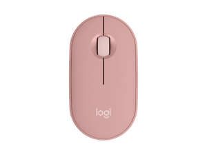 Logitech Pebble Mouse 2 M350s Slim Bluetooth Wireless Mouse, Portable Tonal Rose