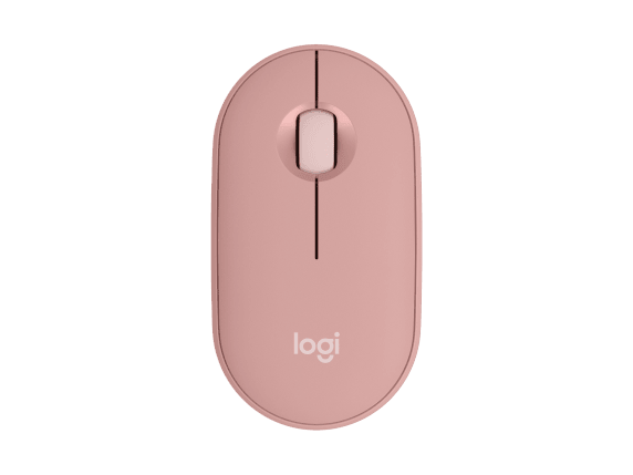 Logitech Pebble Mouse 2 M350s Slim Bluetooth Wireless Mouse, Portable Tonal Rose