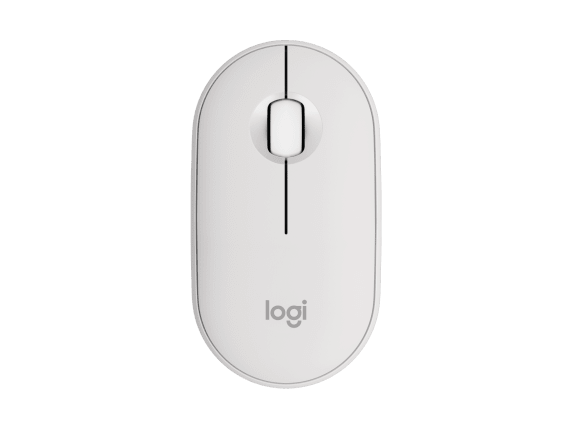 Logitech Pebble Mouse 2 M350s Slim Bluetooth Wireless Mouse, Portable, Lightweight Tonal White