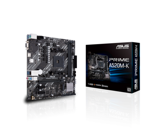 Asus Motherboard A520 (PRIME A520M-K) DDR4 (FOR AMD)