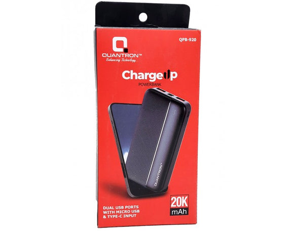 Quantron Power Bank 20000MAH DUAL USB OUTPUT QPB920