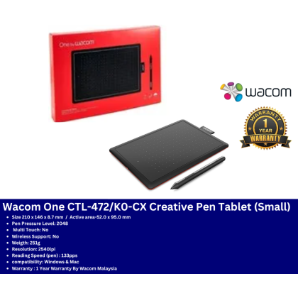 One by Wacom Small CTL-472/K0-CX