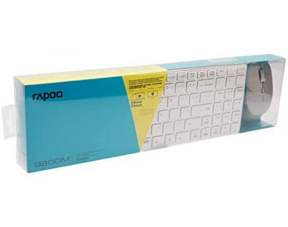 Rapoo Wireless Keyboard And Mouse Combo 9300m Ultra Slim White BROOT COMPUSOFT LLP JAIPUR 