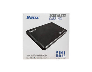 Ranz SSD SATA CASING 2.5" 2 IN 1 (PLASTIC) USB 3.0 ET-253SJ RAPID