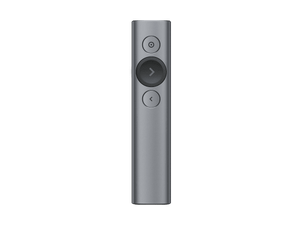 Logitech Spotlight Wirelss Presentation Remote (Advanced Digital Laser Pointer 30-Meter Operating Range Dual Connectivity 2.4 Ghz Bluetooth USB Receiver) - Grey