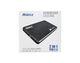 Ranz SSD Sata CASING 2.5" 2 IN 1 (PLASTIC) USB 2.0 ET-252SJ RAPID BROOT COMPUSOFT LLP JAIPUR 