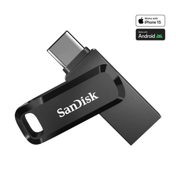 SanDisk Ultra Dual Drive Go Type-C 128GB, OTG, Upto 400MB/S,usb3.2_gen_1 Pendrive, Black,