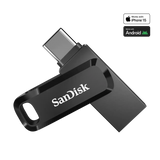 SanDisk Ultra Dual Drive Go Type-C 128GB, OTG, Upto 400MB/S,usb3.2_gen_1 Pendrive, Black,
