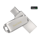 SanDisk Ultra Dual Drive Luxe USB_c Type-C 64GB, OTG, Upto 400MB/S, Pendrive, Silver C-4