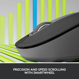 Logitech Signature M650 Wireless Mouse - for Small to Medium Sized Hands Customisable Side Buttons, Bluetooth - Black