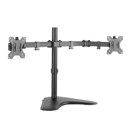 Dual Arm LED Monitor Desk Mount Bracket Long ARM Table Top Stand Type LCD Mount T022
